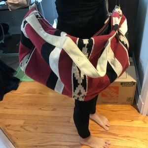 Tribal Red and Black Duffel